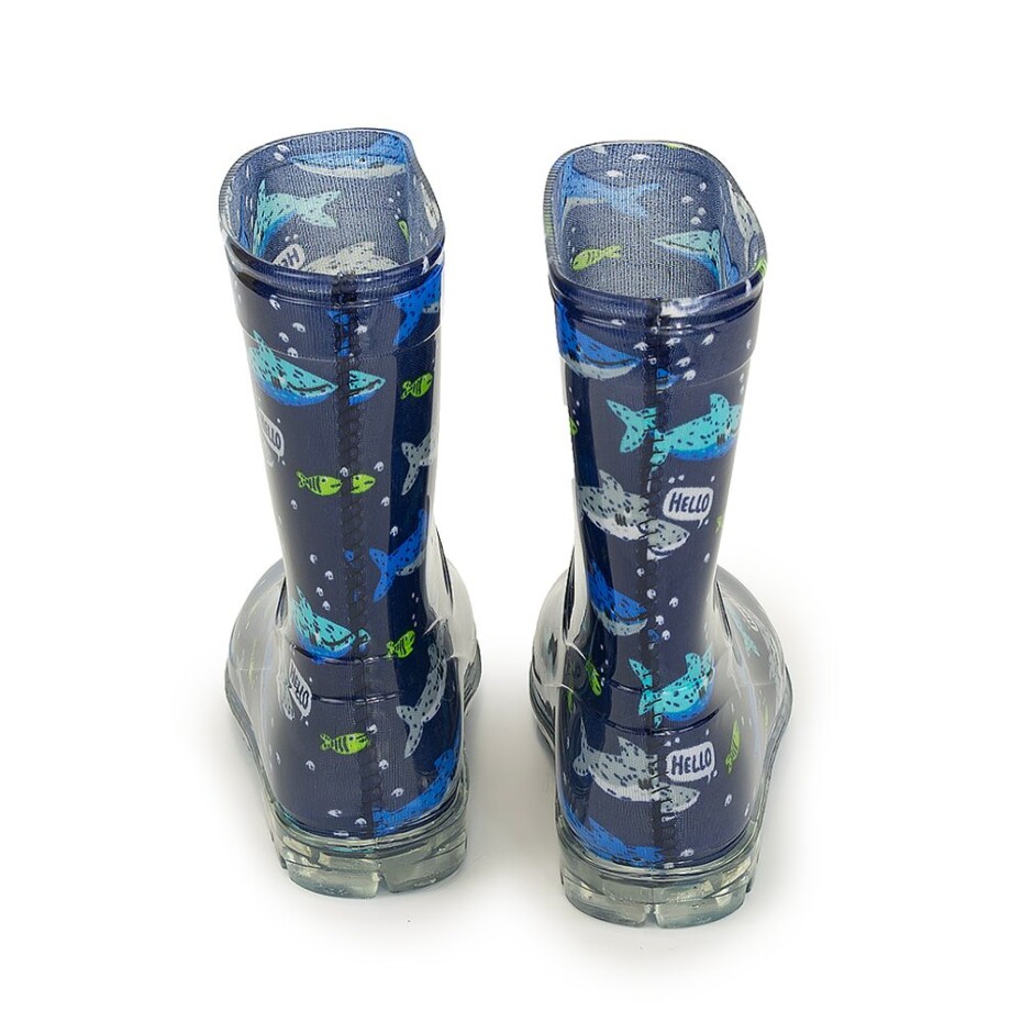 chlapecké holínky PVC - potisk žralok, Pidilidi, PL0036-04,  modrá - 32 - main (5)