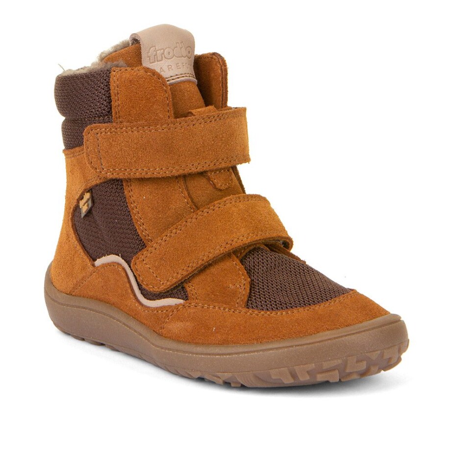 Dětské zimní barefoot boty TEX WINTER Cognac, Froddo, G3160233-1, hnědá - 30 - main (0)