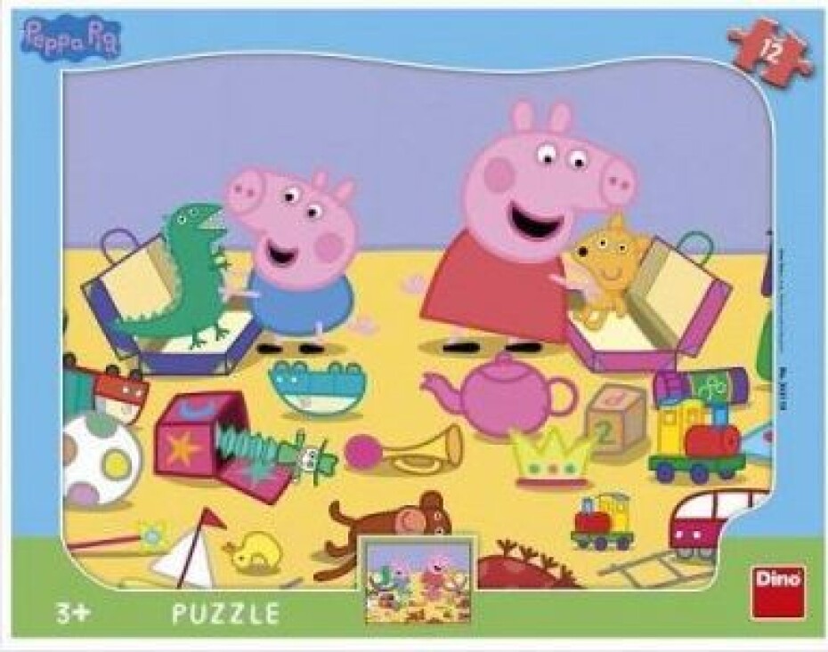 Dino puzzle PEPPA PIG SI HRAJE 12 deskové tvary Puzzle - main (0)