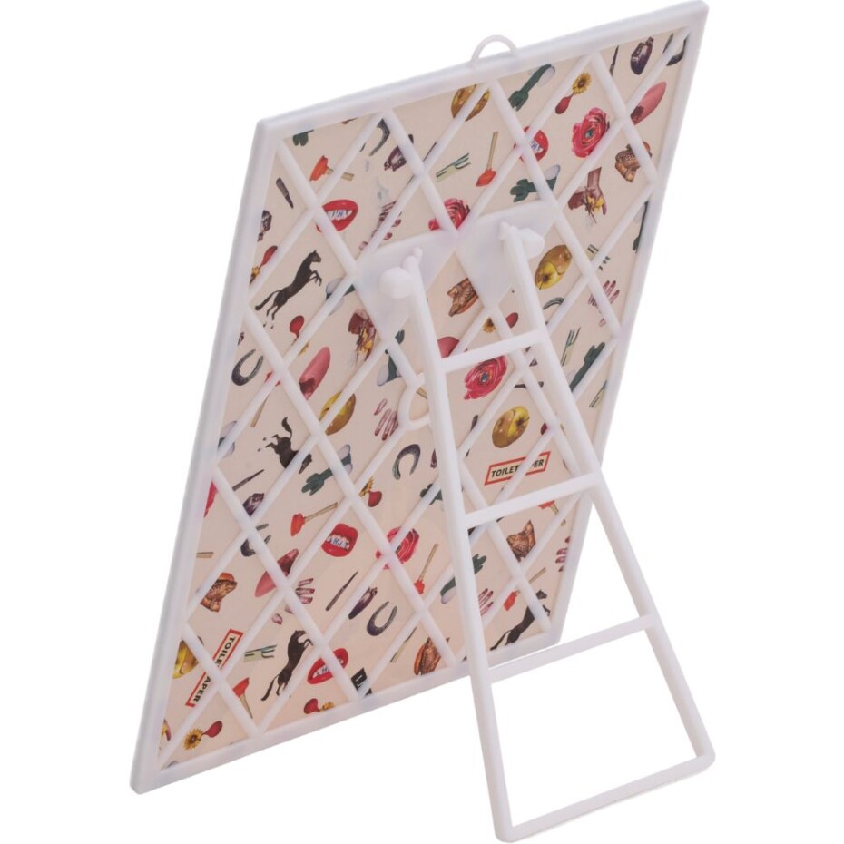 Kosmetické zrcadlo TOILETPAPER DRILL 17,5 x 23 cm, stolní, Seletti - main (0)
