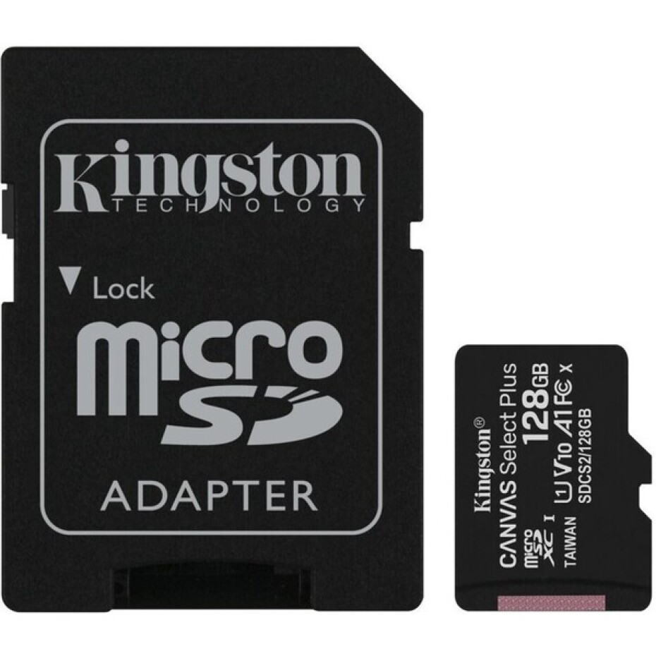 Kingston microSDXC Canvas Select Plus 128GB A1 Class 10 100MB/s + SD adaptér - main (0)