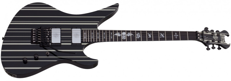 Schecter Synyster Custom Black with Silver Pin Stripes - main (0)