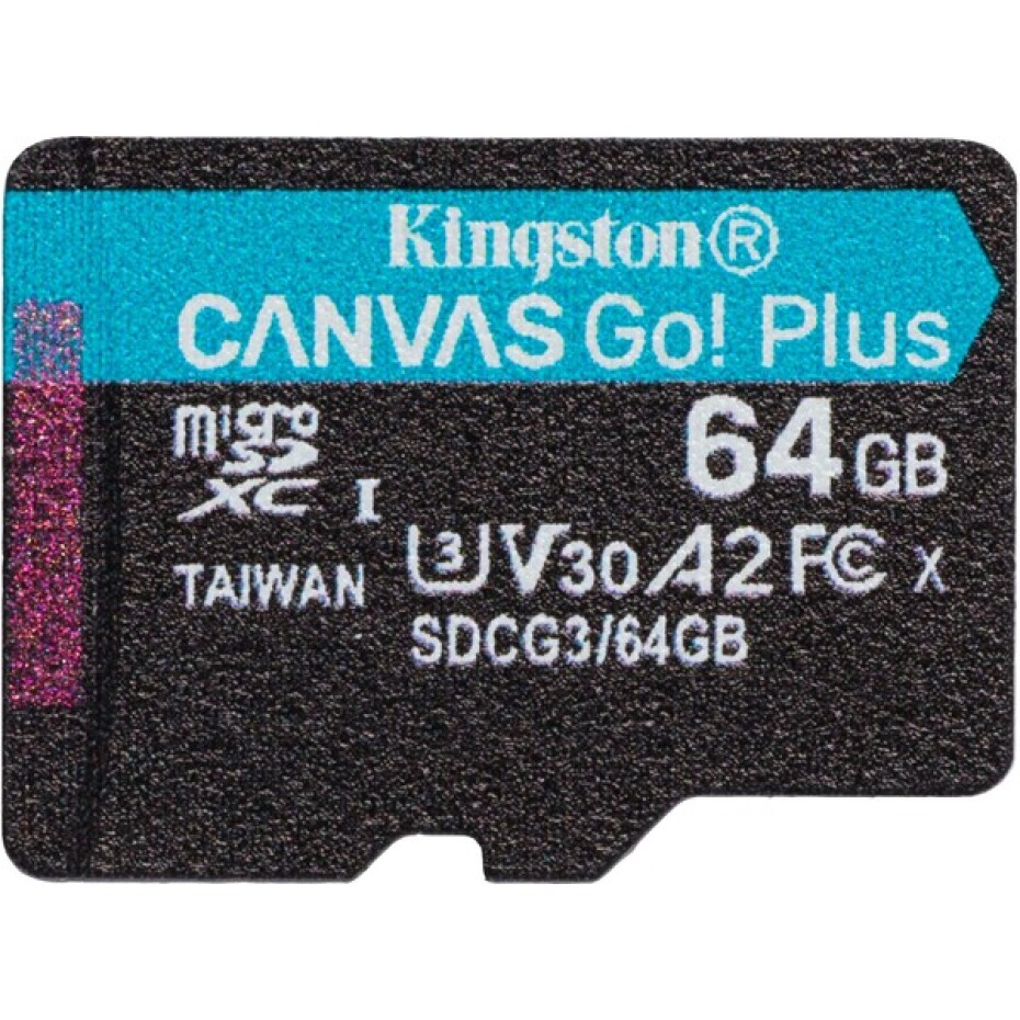 Kingston microSDXC Canvas Go! Plus 64GB 170MB/s UHS-I U3 + SD adaptér - main (1)