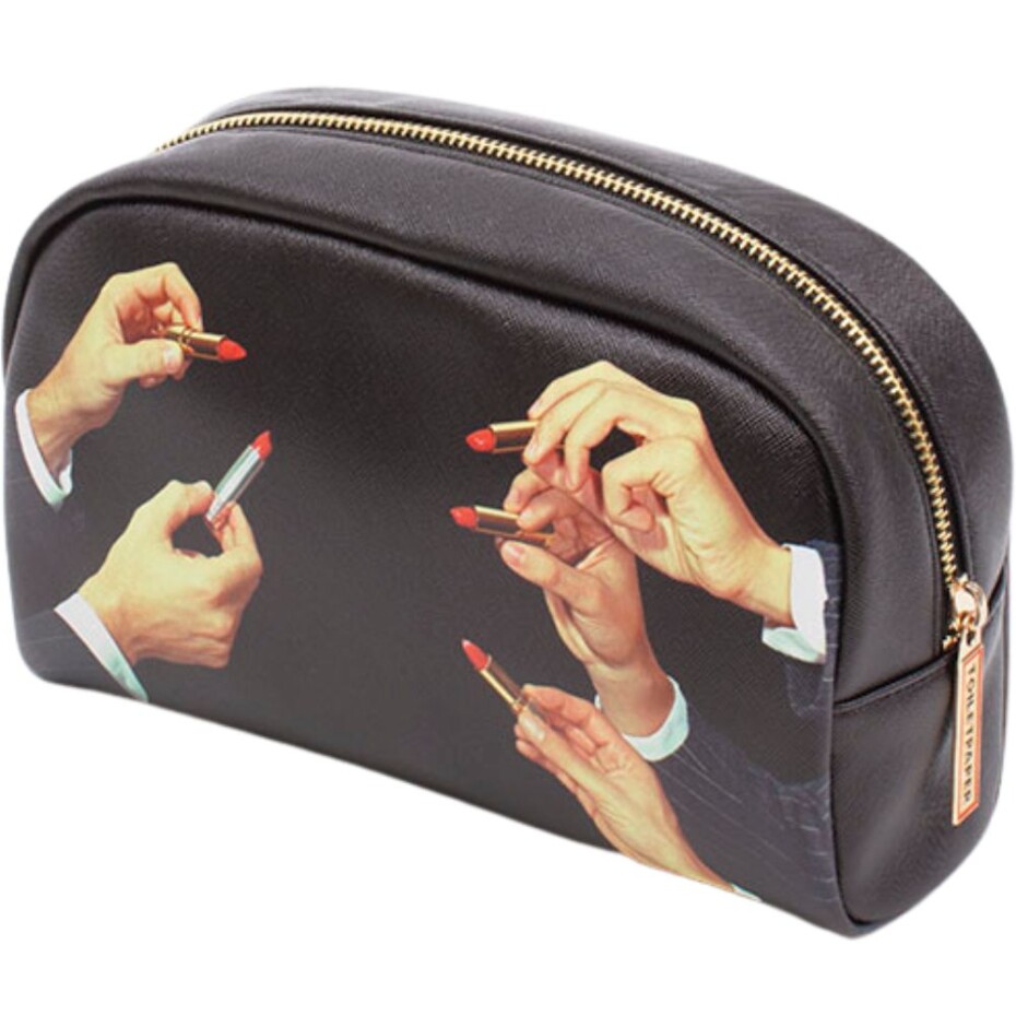 Kosmetická taštička TOILETPAPER LIPSTICKS 23 x 13 cm, černá, Seletti - main (0)