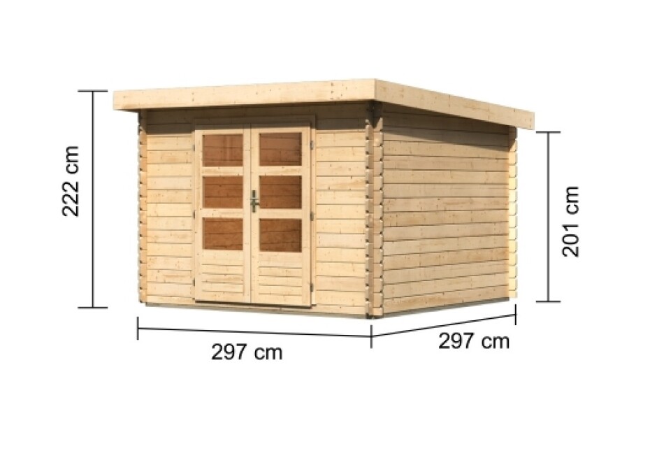 Dřevěný domek KARIBU BASTRUP 5 (73287) natur LG2841 - main (1)