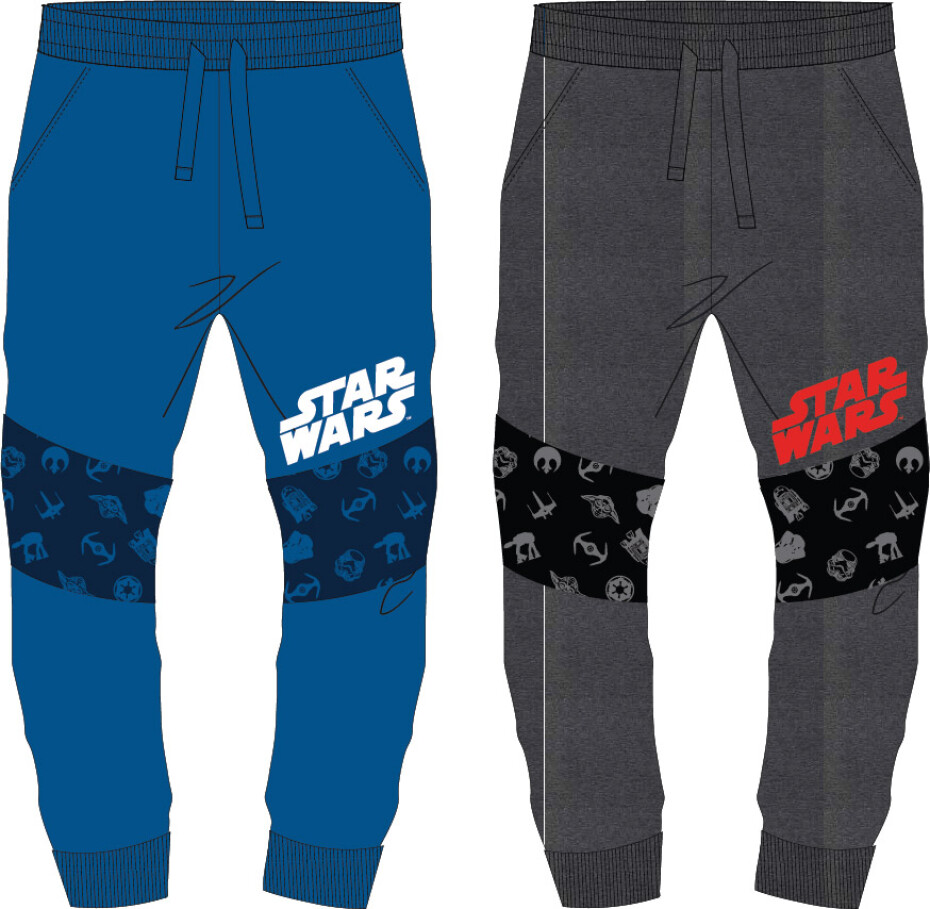 Star-Wars licence Chlapecké tepláky - Star Wars 52119552, tmavě šedý melír Barva: Šedá, Velikost: 128 - main (0)