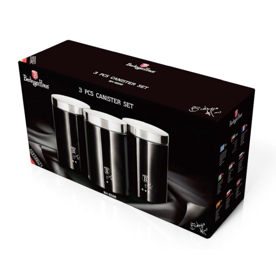 BERLINGERHAUS Dóza na potraviny sada 3 ks Royal Black Collection BH-6296 - main (4)