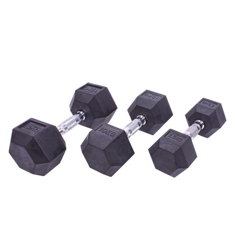 Sada jednoručních činek Sportago Hexagon - 7,5 + 10 + 15 kg - main (0)