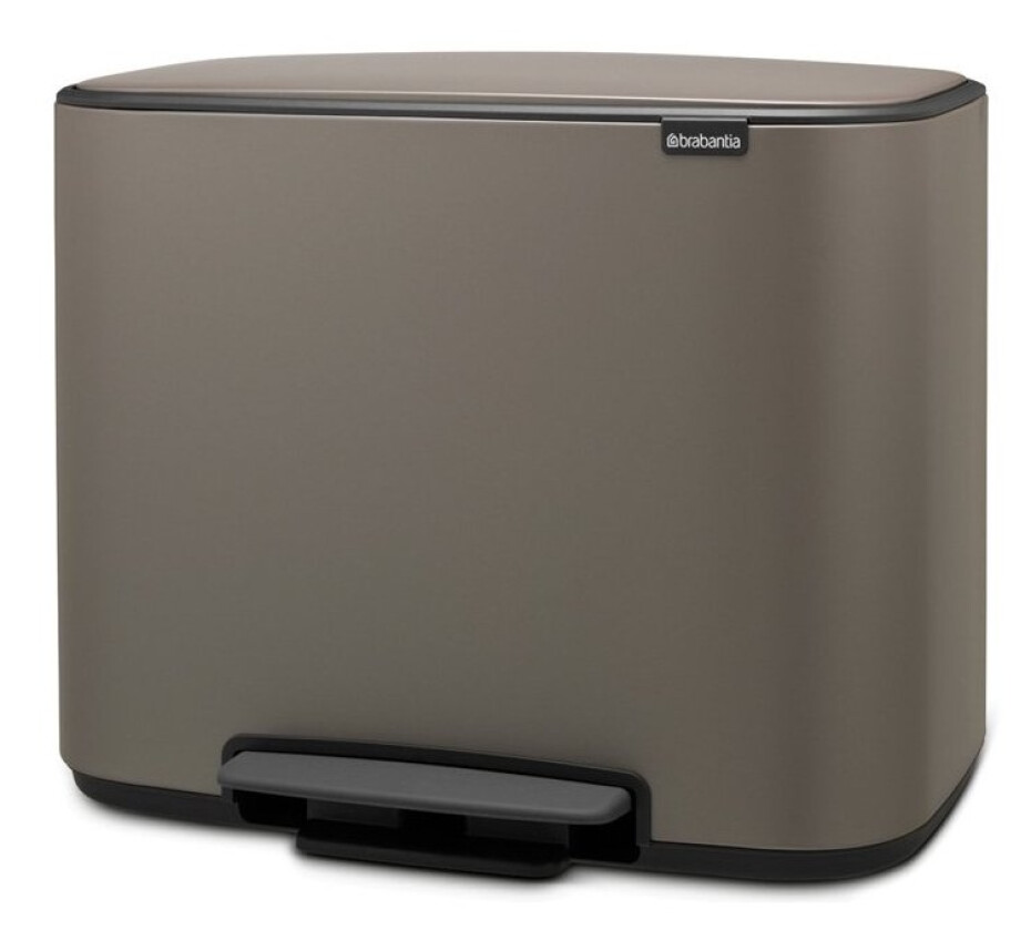 Pedálový odpadkový koš BO 3 x 11 l, platinová, Brabantia - main (7)