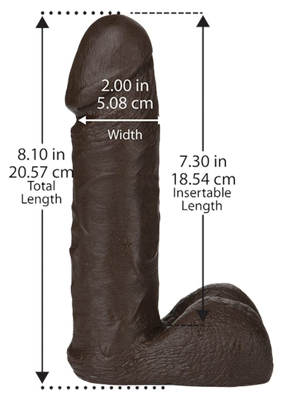 Doc Johnson Vac-U-Lock Realistic Cock 8 Inch - main (1)