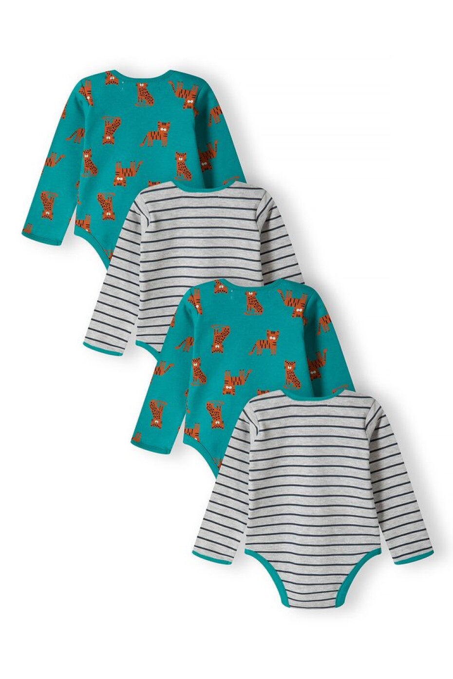 Body kojenecké 4pack, Minoti, 15mbaby 9, modrá - 68/74 | 6-9m - main (1)