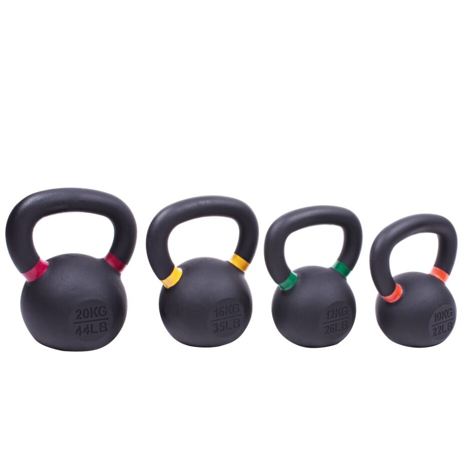 Sada powdercoated kettlebellu Sportago Ironside - 10 + 12 + 16 + 20 kg - main (0)