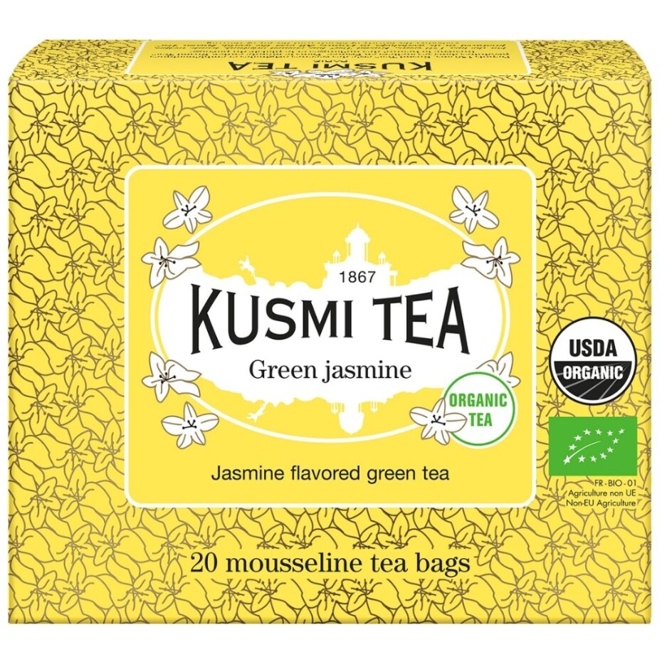 Zelený čaj JASMINE, 20 mušelínových sáčků, Kusmi Tea - main (0)