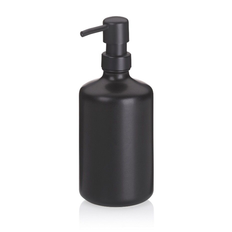 KELA Dávkovač mýdla Leonie keramický černý 20,0 cm 8,5 cm  500,0 ml KL-23699 - main (0)