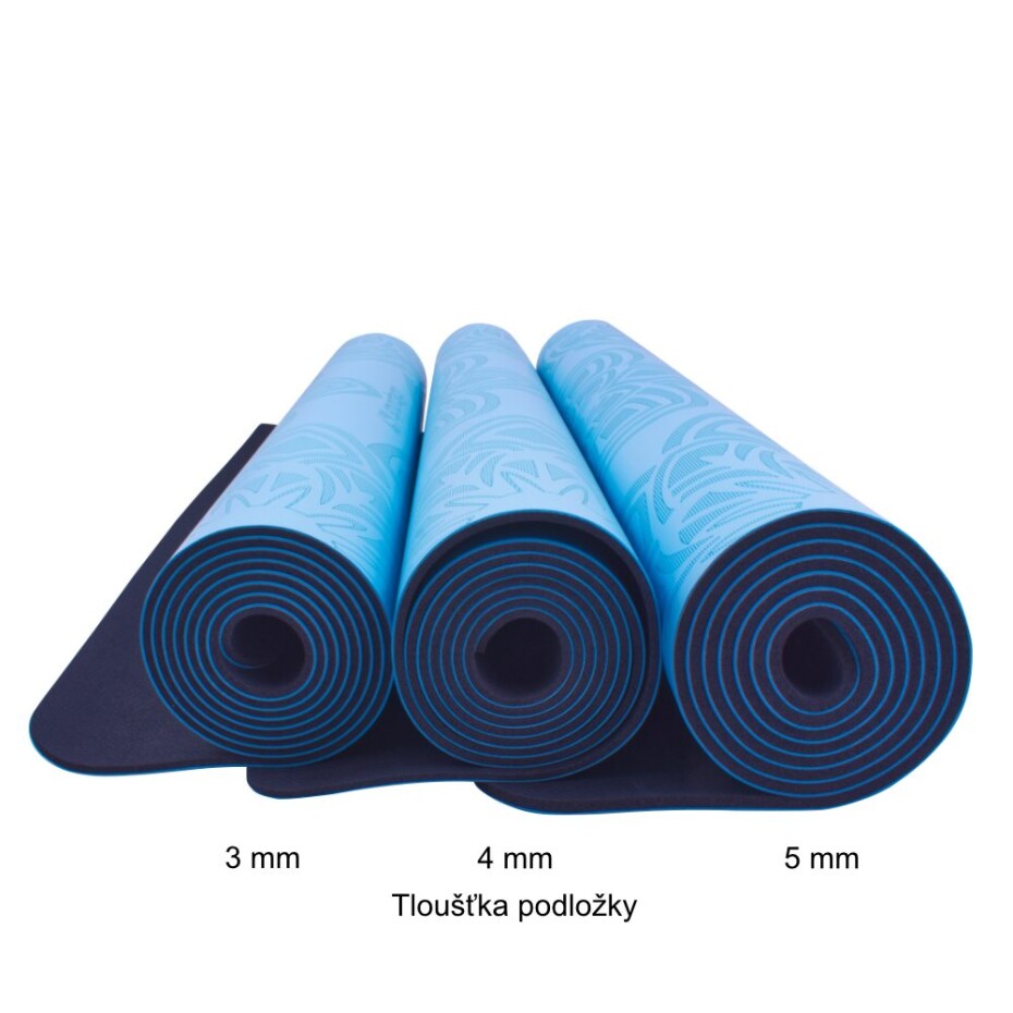Gumová jóga podložka Sportago Šánti 183x66 cm - tmavě modrá - 4 mm - main (9)