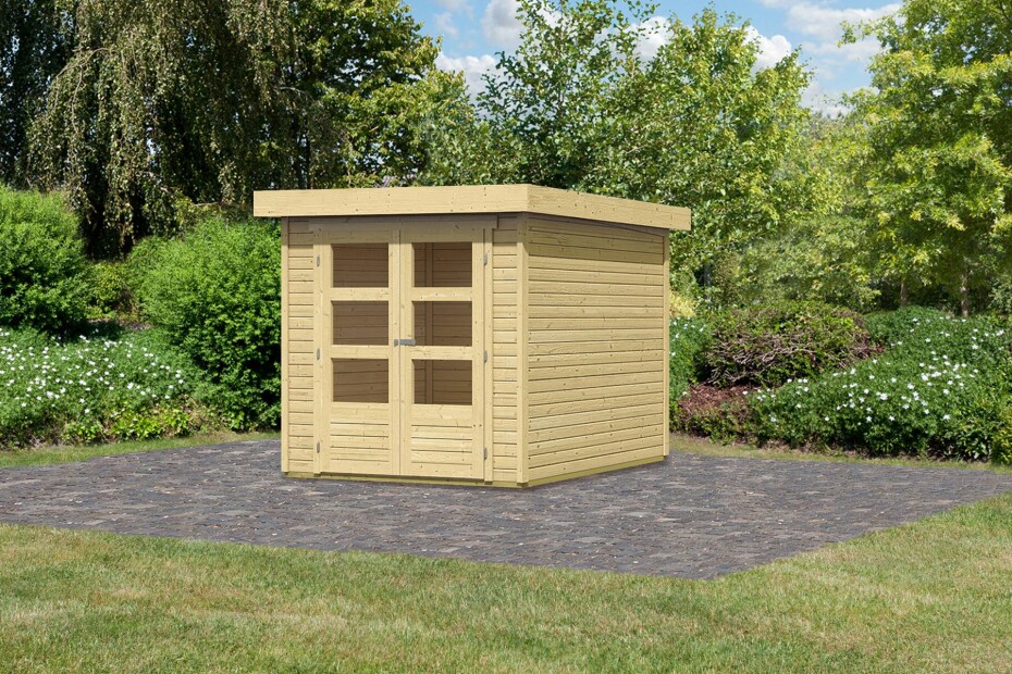 Dřevěný domek KARIBU ASKOLA 2 (73059) natur LG1756 - main (2)