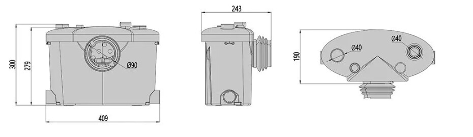 Kalový box PumpaLift WC-3, 230V, 0,4kW - main (2)