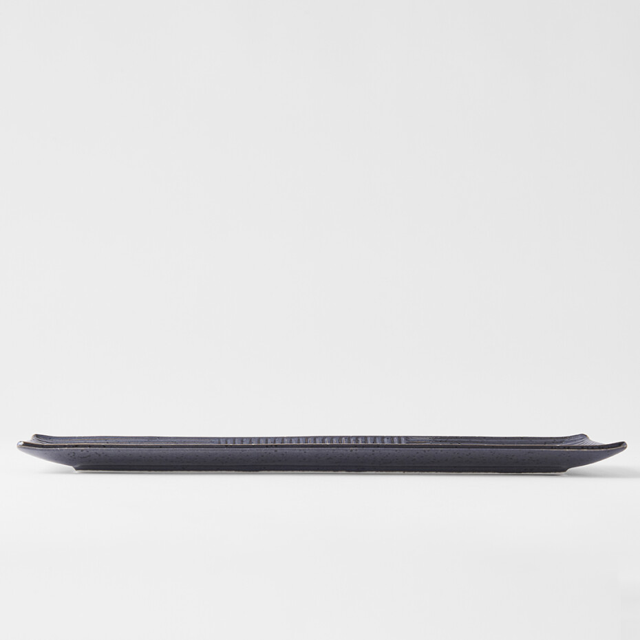 Talíř na sushi a sashimi LINES 33 x 10 cm, černá, MIJ - main (3)