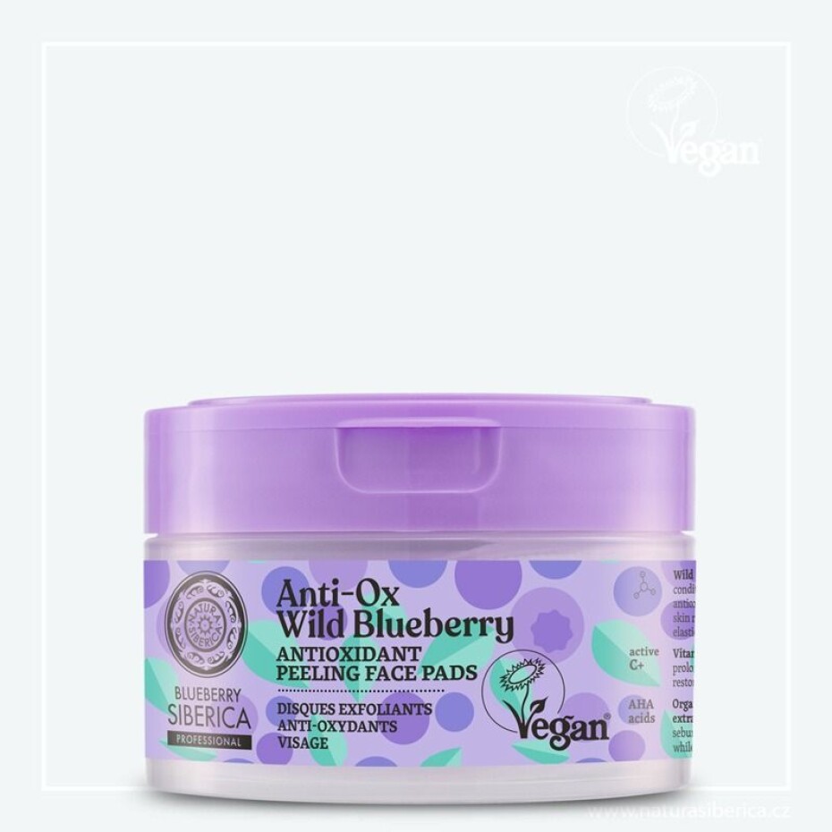 Wild Blueberry Siberica Antioxidační peelingové pleťové tamponky 20 ks - main (0)