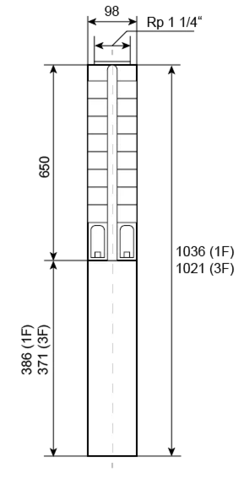 Ponorné čerpadlo EVAK V4S-2M23, 400V, 1,1kW, 2m kabelu - main (2)