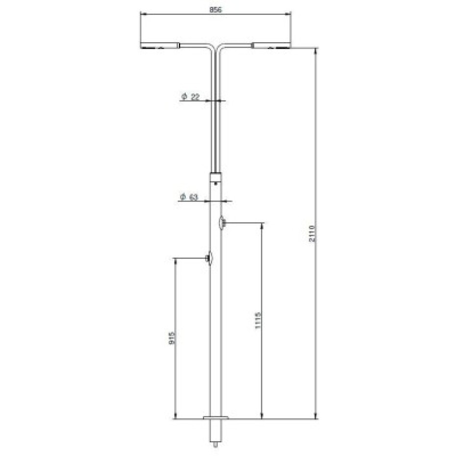 VágnerPool venkovní sprcha AZORA DOUBLE - AISI304 - main (1)