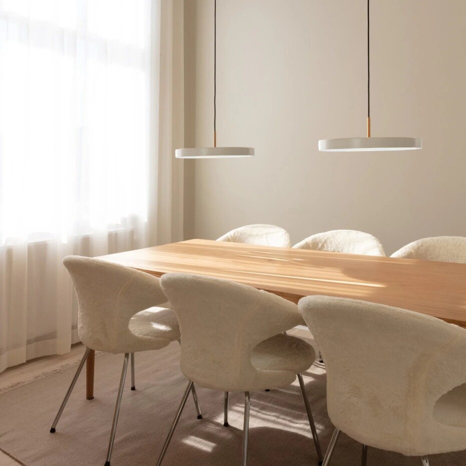 Závěsná lampa ASTERIA 43 cm, bílá / zlatá, hliník, Umage - main (4)