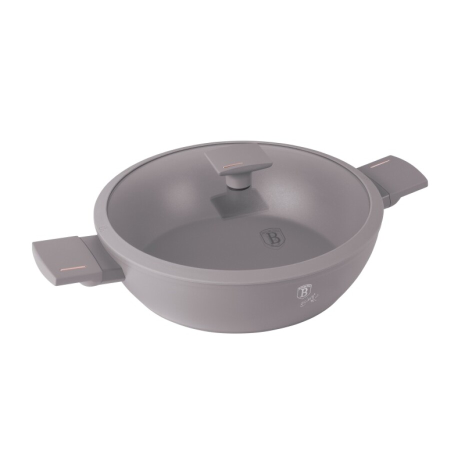 BERLINGERHAUS Pánev s titanovým povrchem a poklicí  28 cm Taupe Collection BH-8098 - main (1)