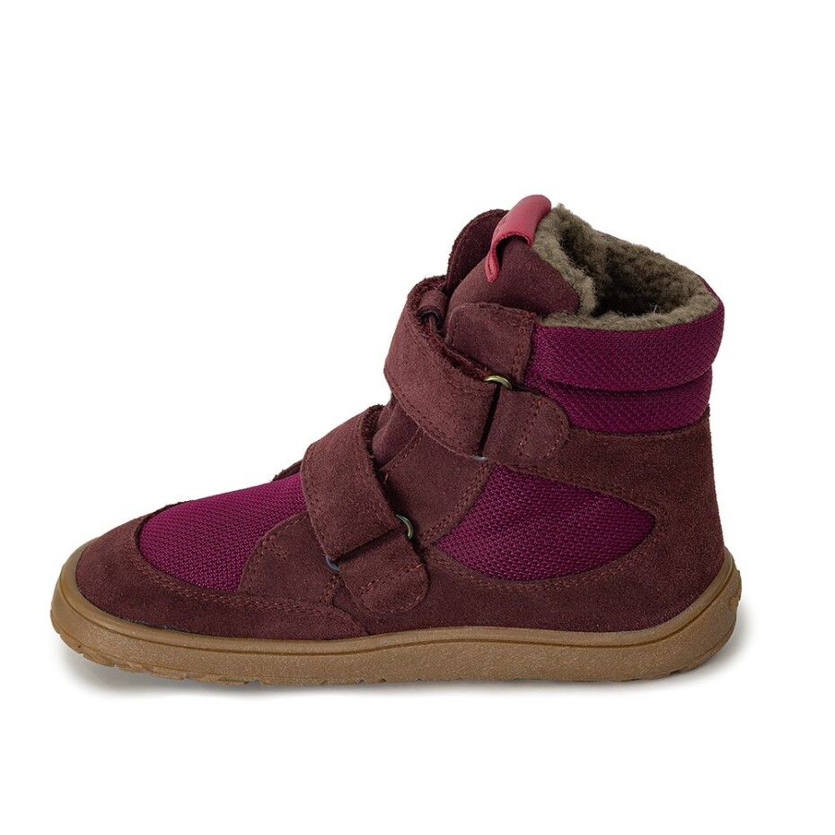 Dívčí zimní barefoot boty TEX WINTER Bordeaux, Froddo, G3160233-7, červená - 28 - main (1)
