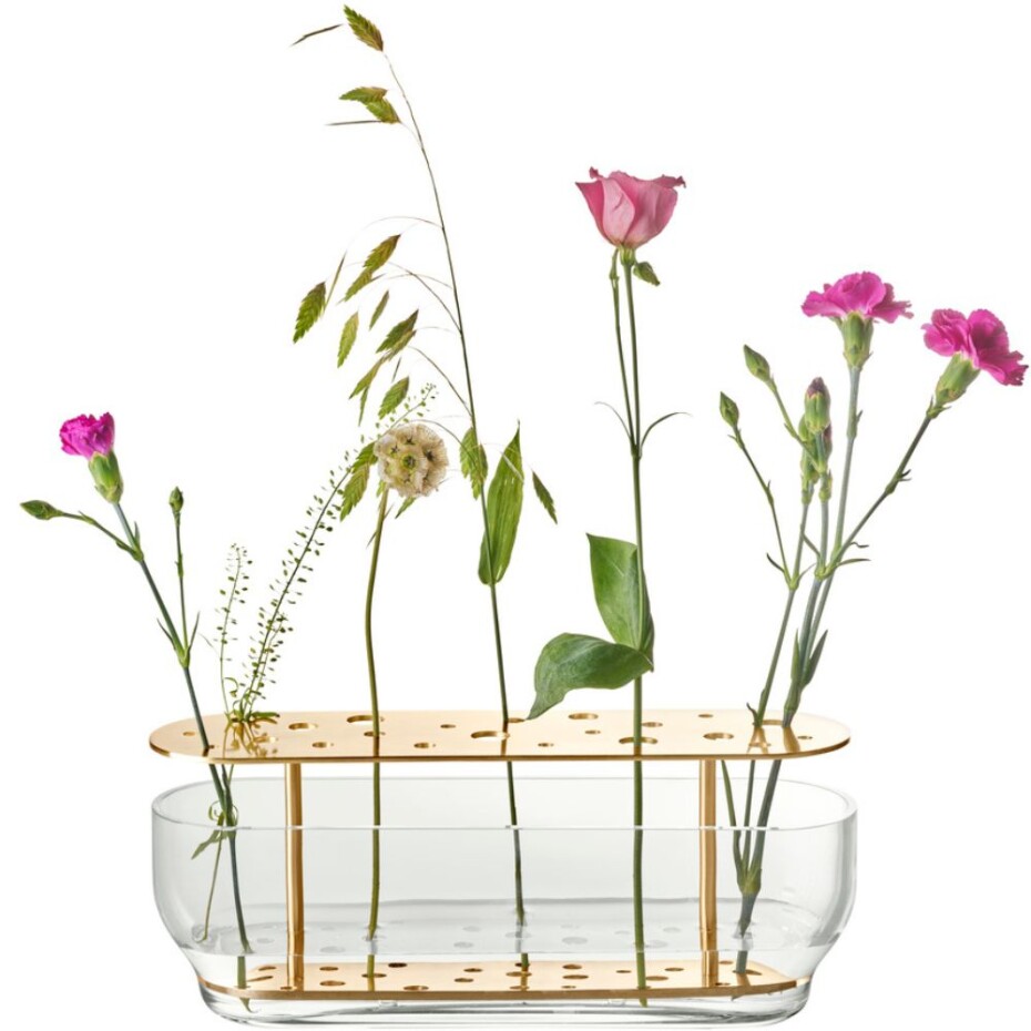 Váza IKEBANA 33 cm, zlatá, sklo, Fritz Hansen - main (0)
