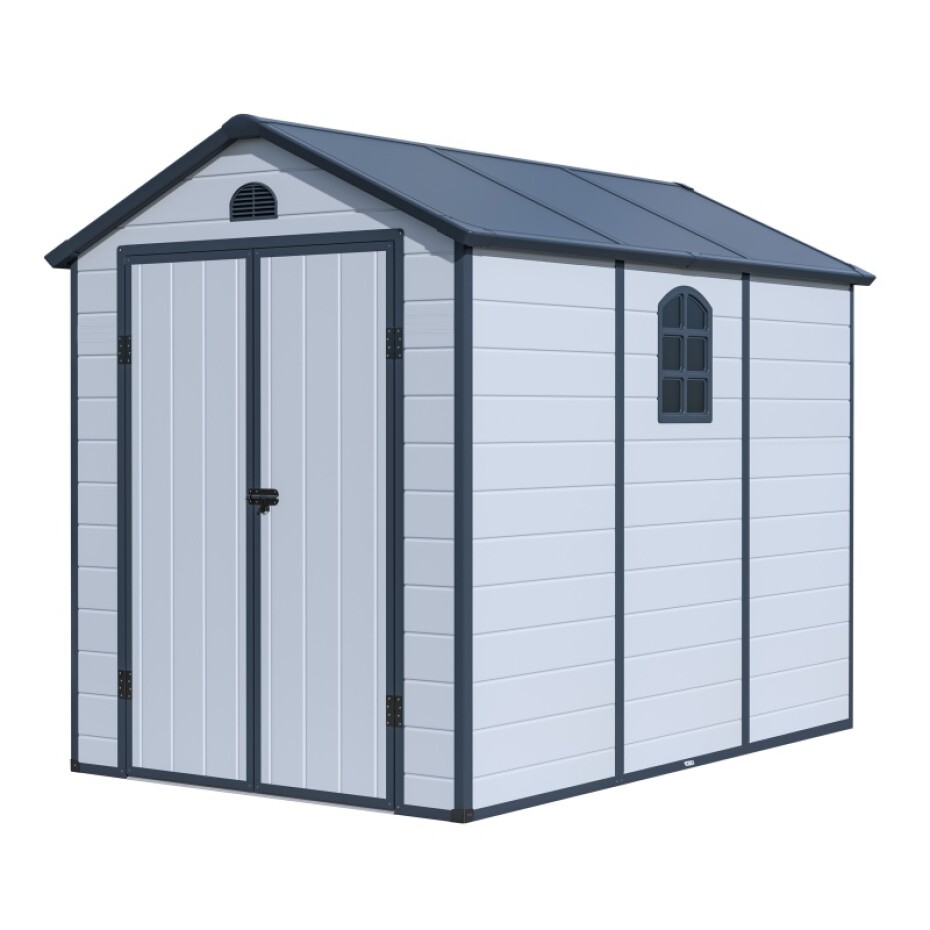 G21 Zahradní domek G21 Boston 523 - 188 x 278 cm, plastový, světle šedý G21-6390072 - main (0)