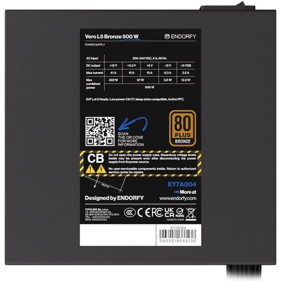 Endorfy Vero L5 Bronze 500 W zdroj - main (3)