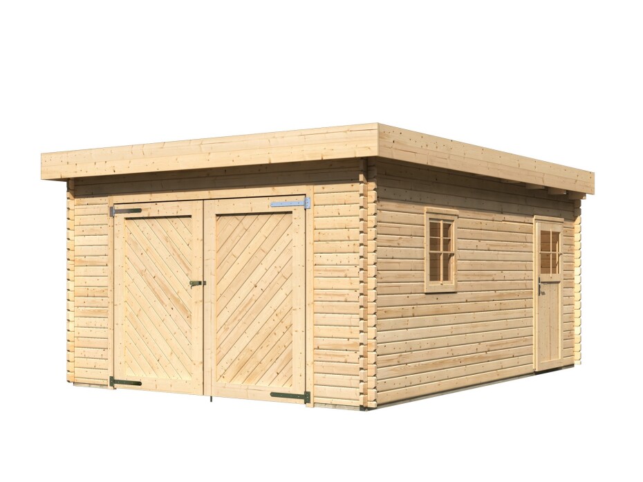 Dřevěná garáž KARIBU 68284 40 mm natur LG1888 - main (0)