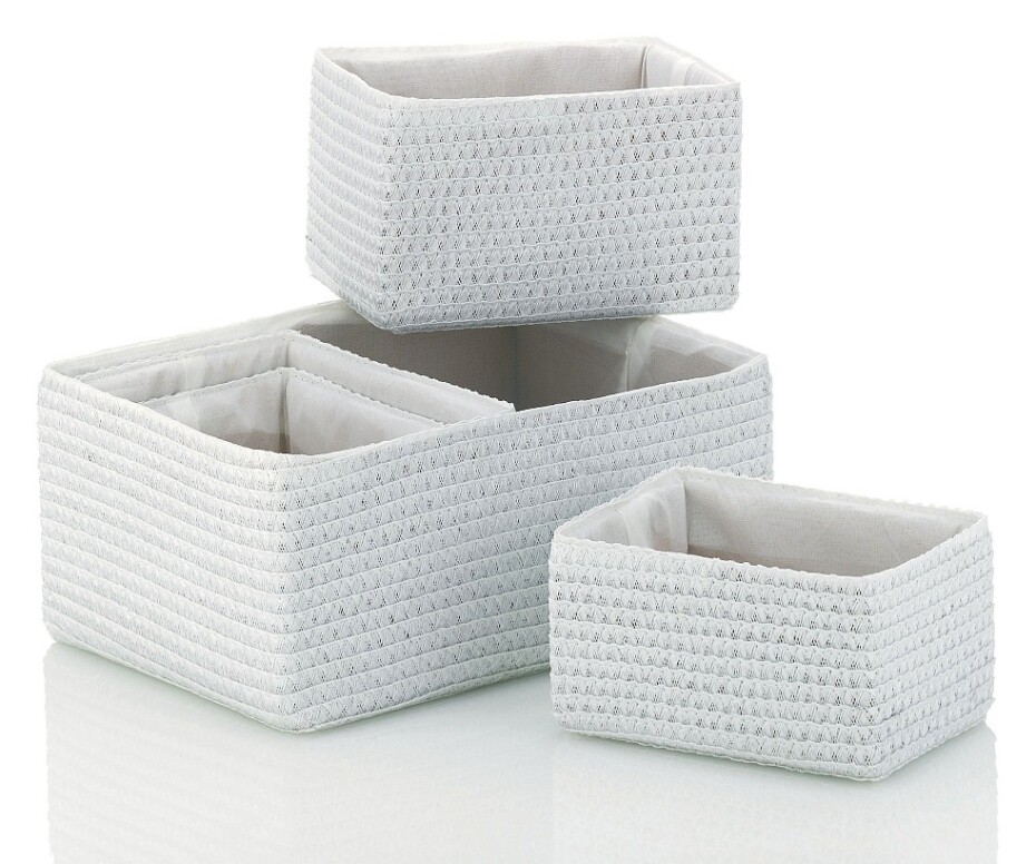 KELA Sada košů RIMOSSA 5ks, plast bílá KL-21781 - main (0)