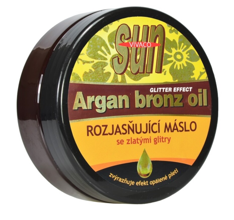 Rozjasňující máslo po opalování s BIO arganovým olejem a zlatými glitry SUN VIVACO - main (0)