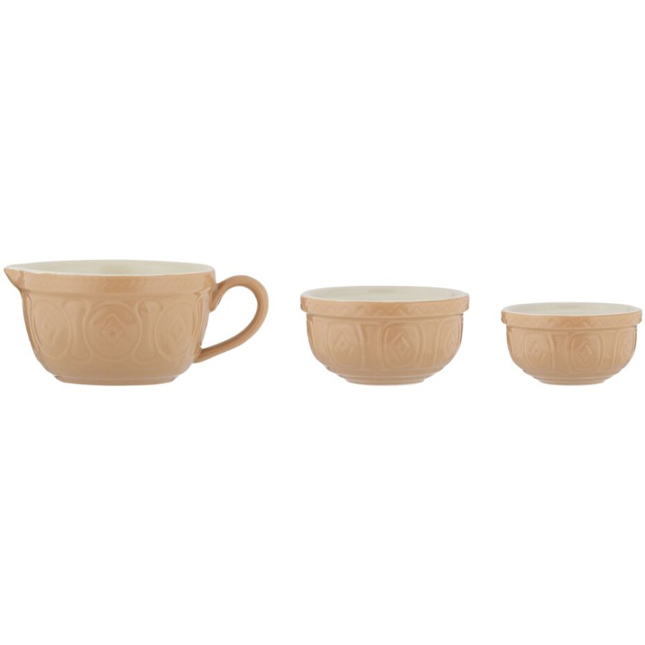 Kuchyňské odměrky ORIGINAL CANE, sada 3 ks, skořicová, kamenina, Mason Cash - main (0)