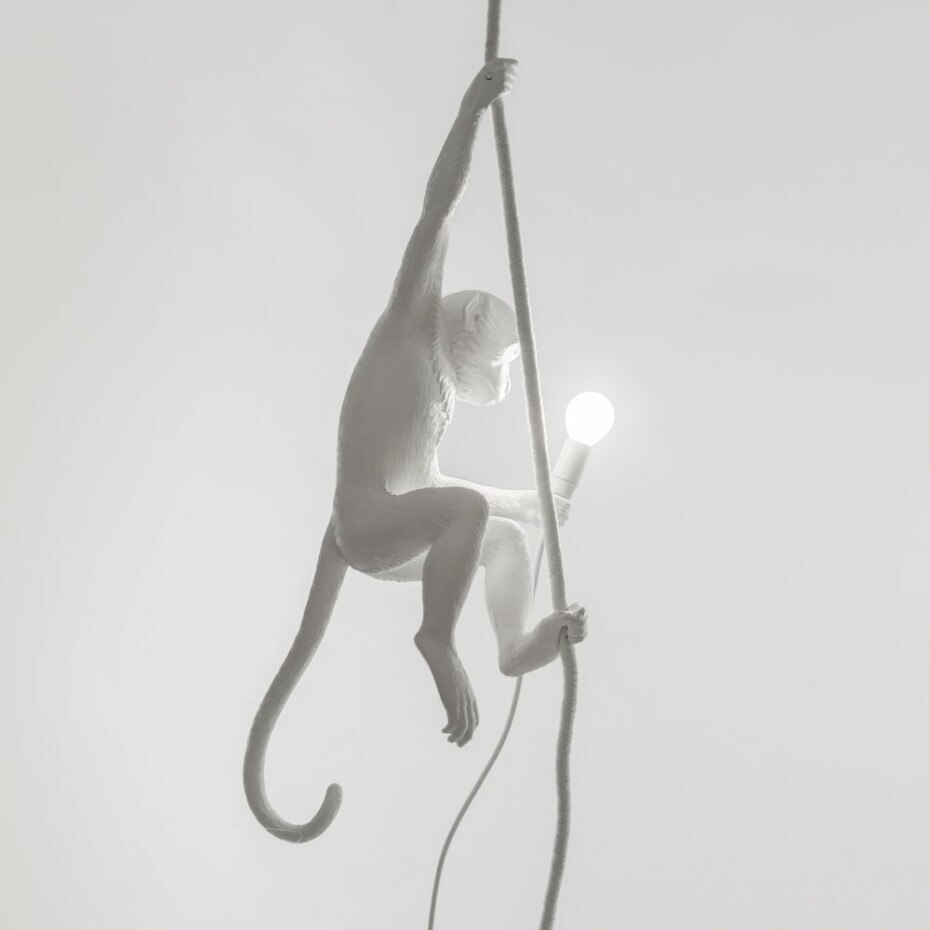 Stropní svítidlo MONKEY WITH ROPE 76,5 cm, bílá, Seletti - main (2)