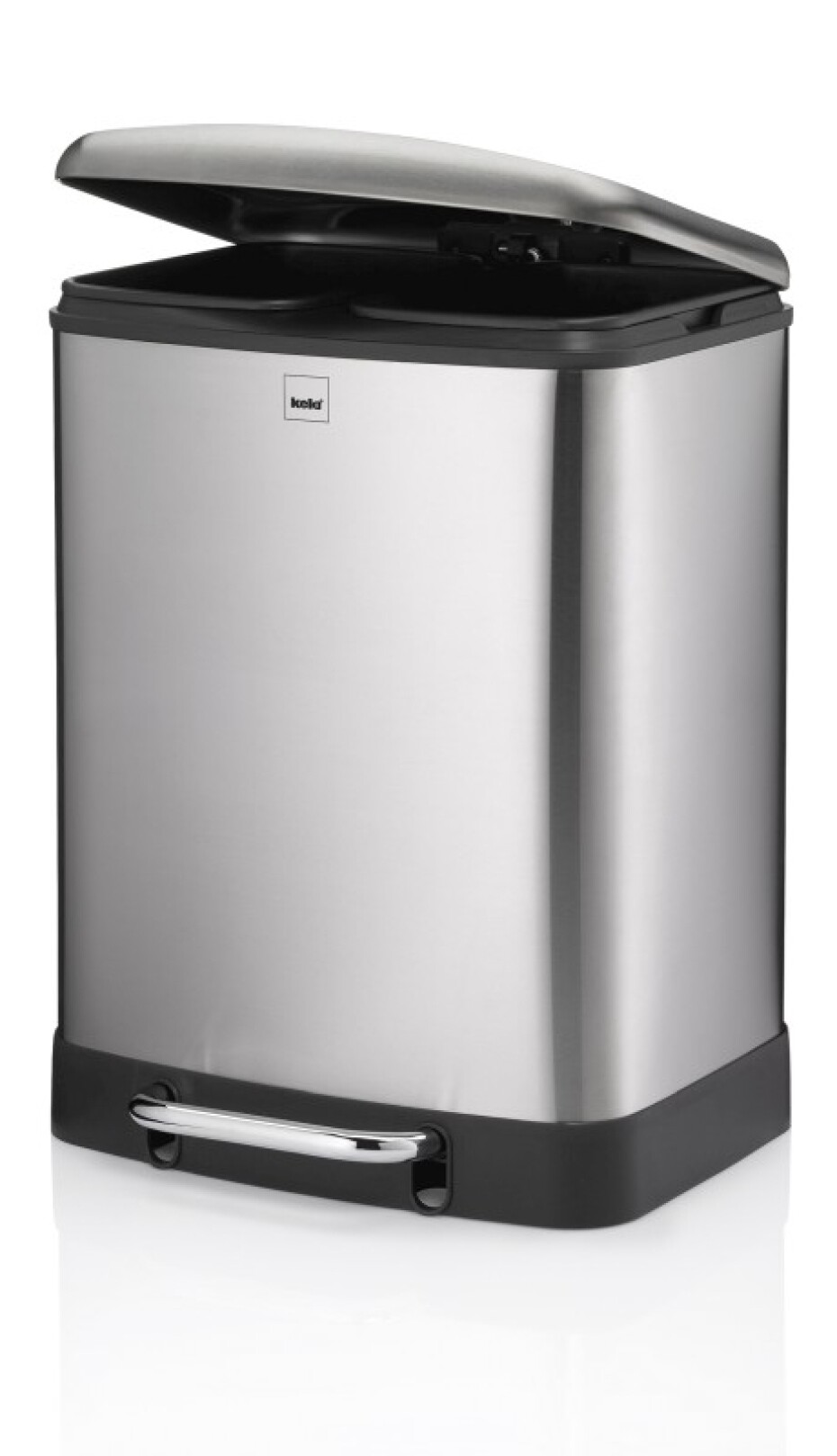 KELA Koš odpadkový Davino stříbrná matná  24l KL-10954 - main (1)