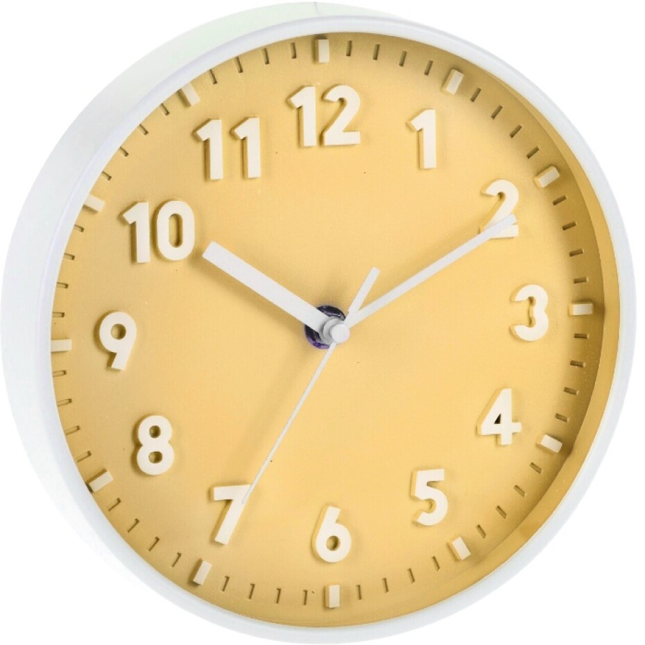 SEGNALE Nástěnné hodiny ručičkové 20 cm žlutá KO-837000760zlut - main (0)
