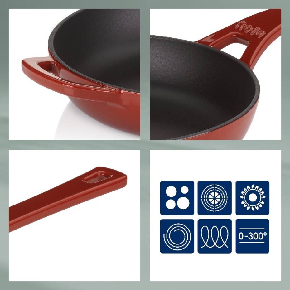 KELA Pánev litinová CALIDO 28 cm červená KL-11963 - main (2)
