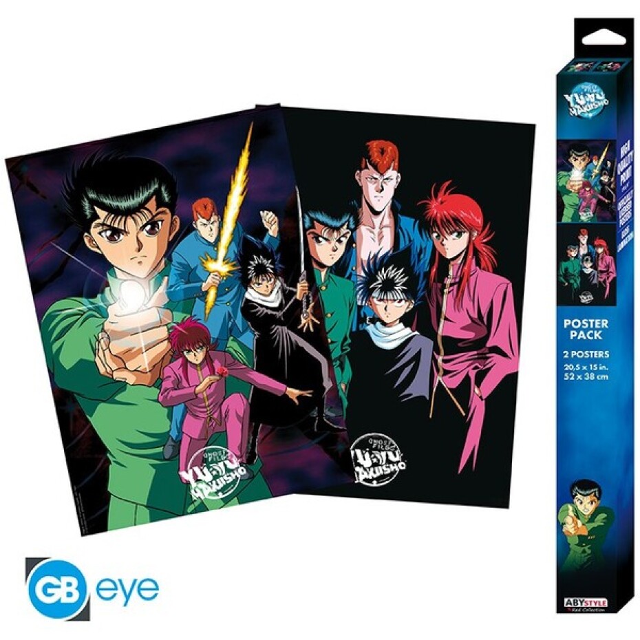 Set 2 plakátů Yu Yu Hakusho - Yusuke and His Group (52x38 cm) - main (0)