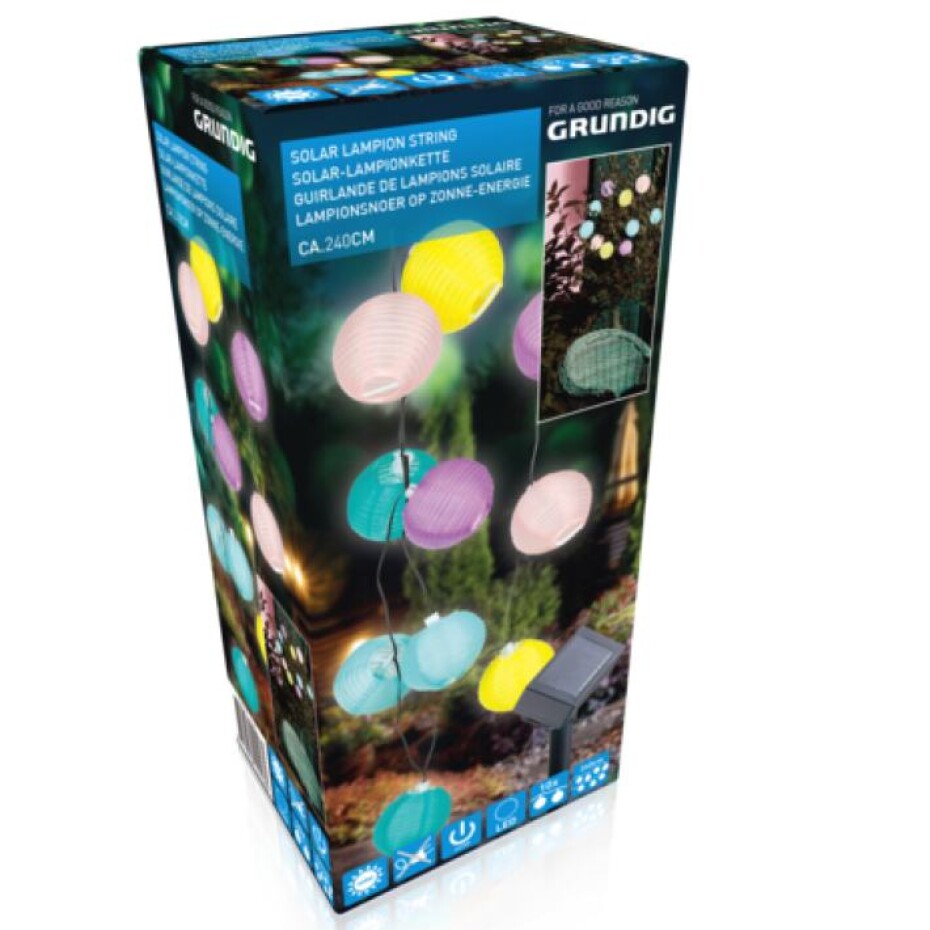GRUNDIG Solární světelný řetěz LED lampióny 240 cm ED-214106 - main (1)