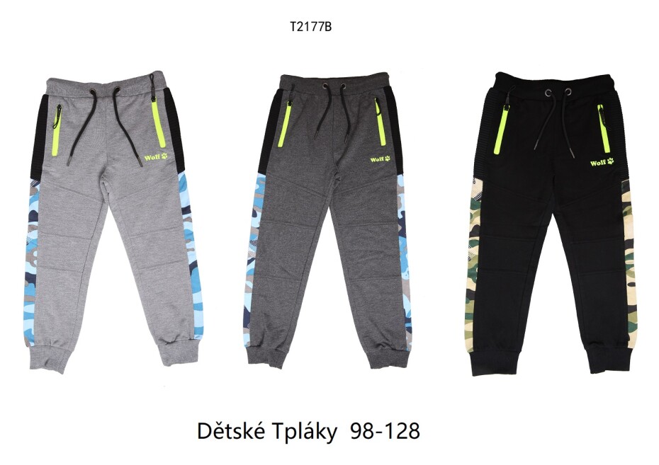 Chlapecké tepláky - Wolf T2177B, světle šedá Barva: Světle šedý melír, Velikost: 98 - main (3)