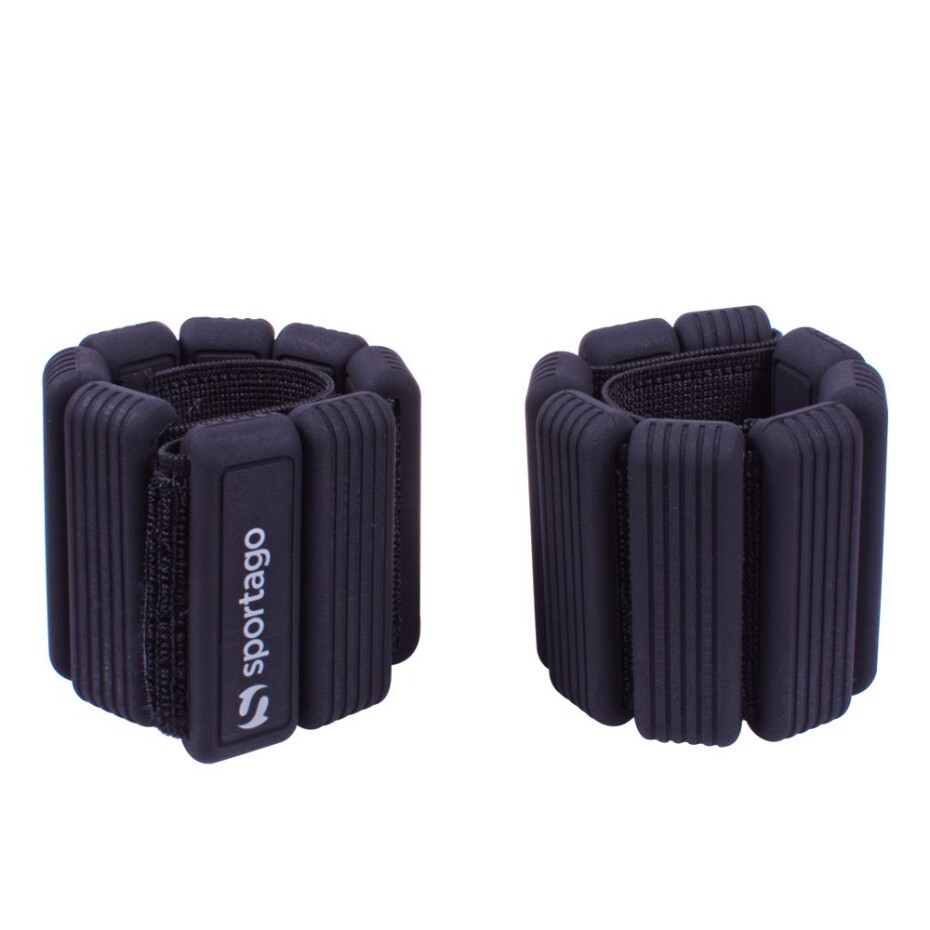 Sportago Fity Groove silikonové závaží na kotníky 2x0,5 kg, černé - main (3)