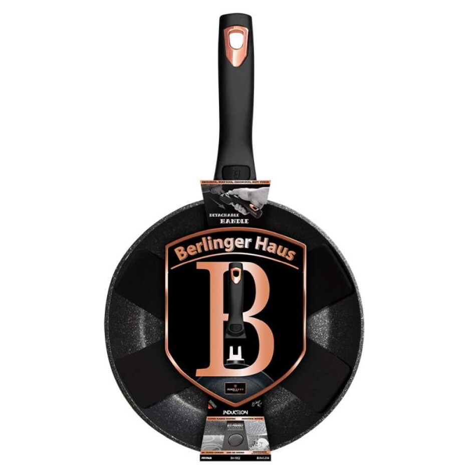 BERLINGERHAUS Pánev s nepřilnavým povrchem a odnímatelnou rukojetí 28 cm Black Rose Collection BH-1952 - main (10)