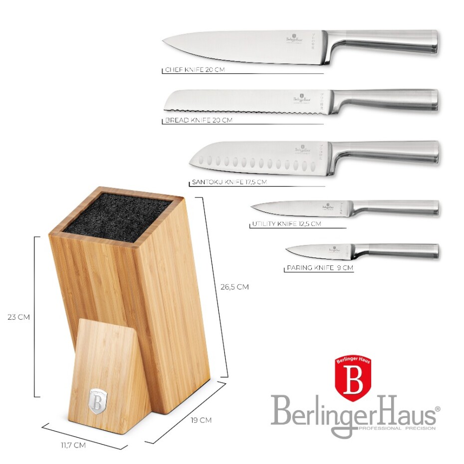 BERLINGERHAUS Sada nožů nerez v dřevěném bloku 6 ks BH-2805 - main (7)
