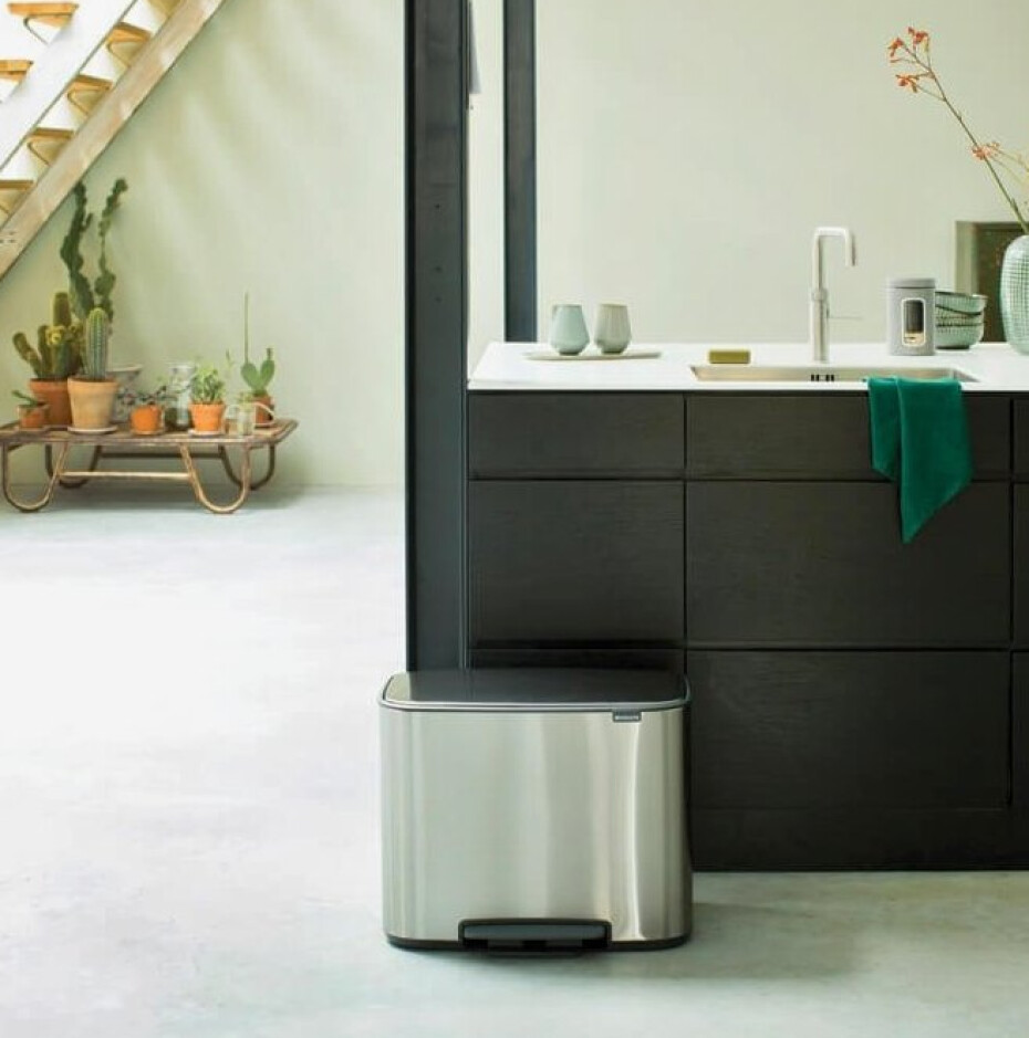 Pedálový odpadkový koš BO 3 x 11 l, matná ocelová, Brabantia - main (12)