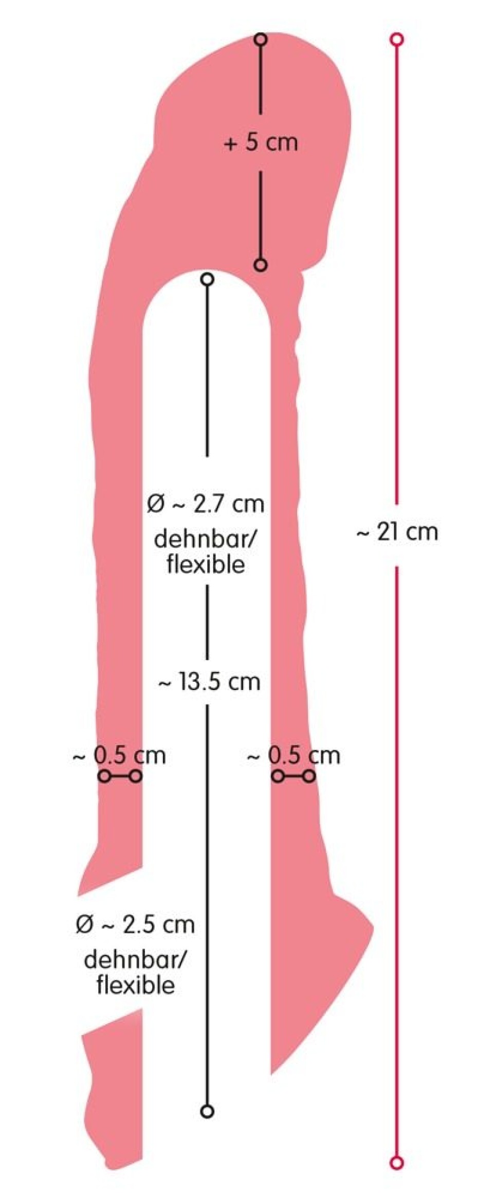 Nature Skin Penis Sleeve with Extension 21 cm - main (2)