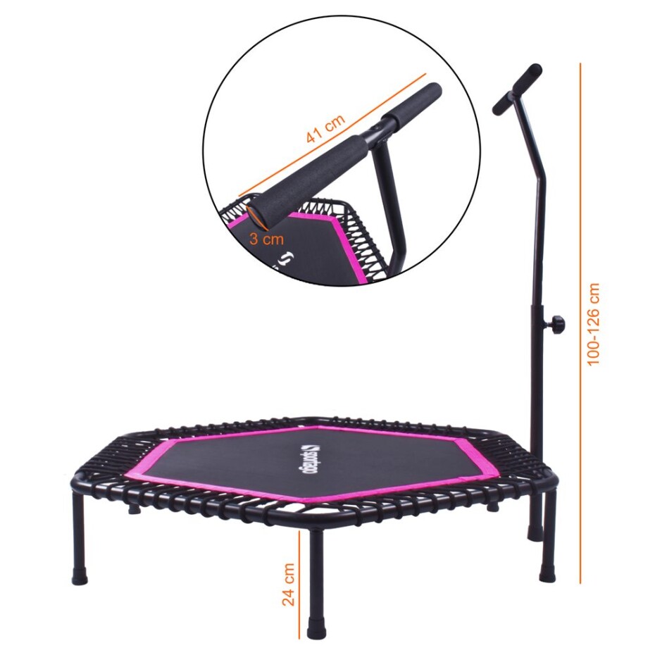 Sportago Whee jumping trampolína 122 cm, růžová - main (12)
