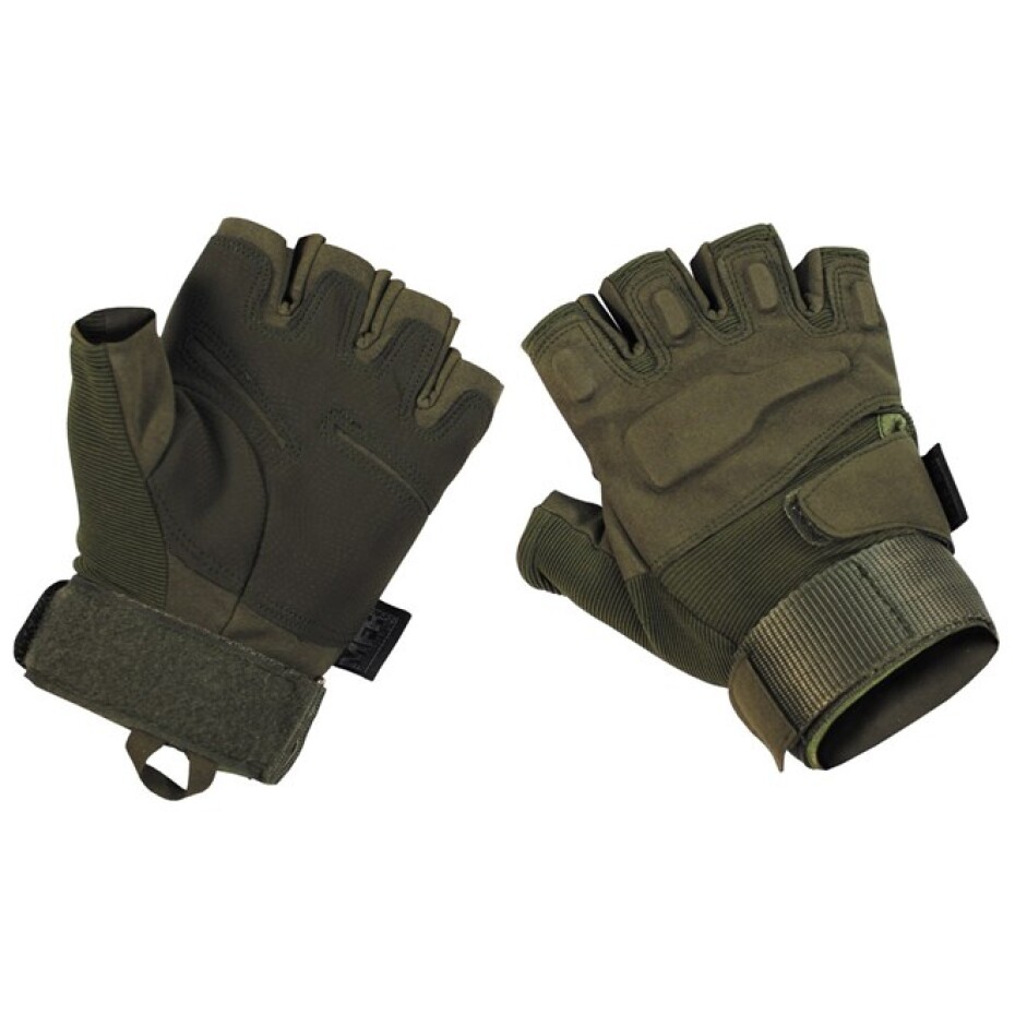 Rukavice taktické bezprsté PROTECT olivové XL - main (0)