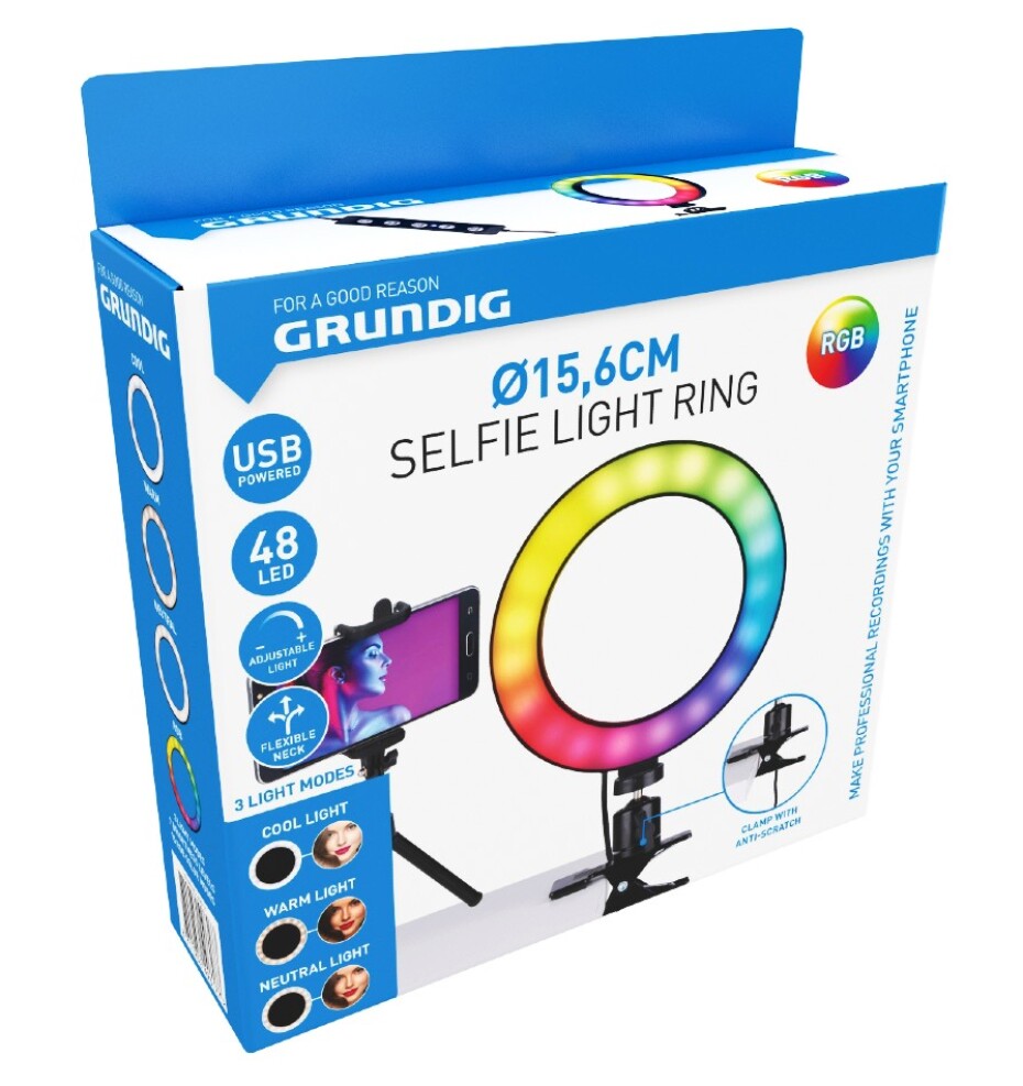 GRUNDIG Kruhové světlo RING LIGHT 48 LED RGB ED-249617 - main (8)